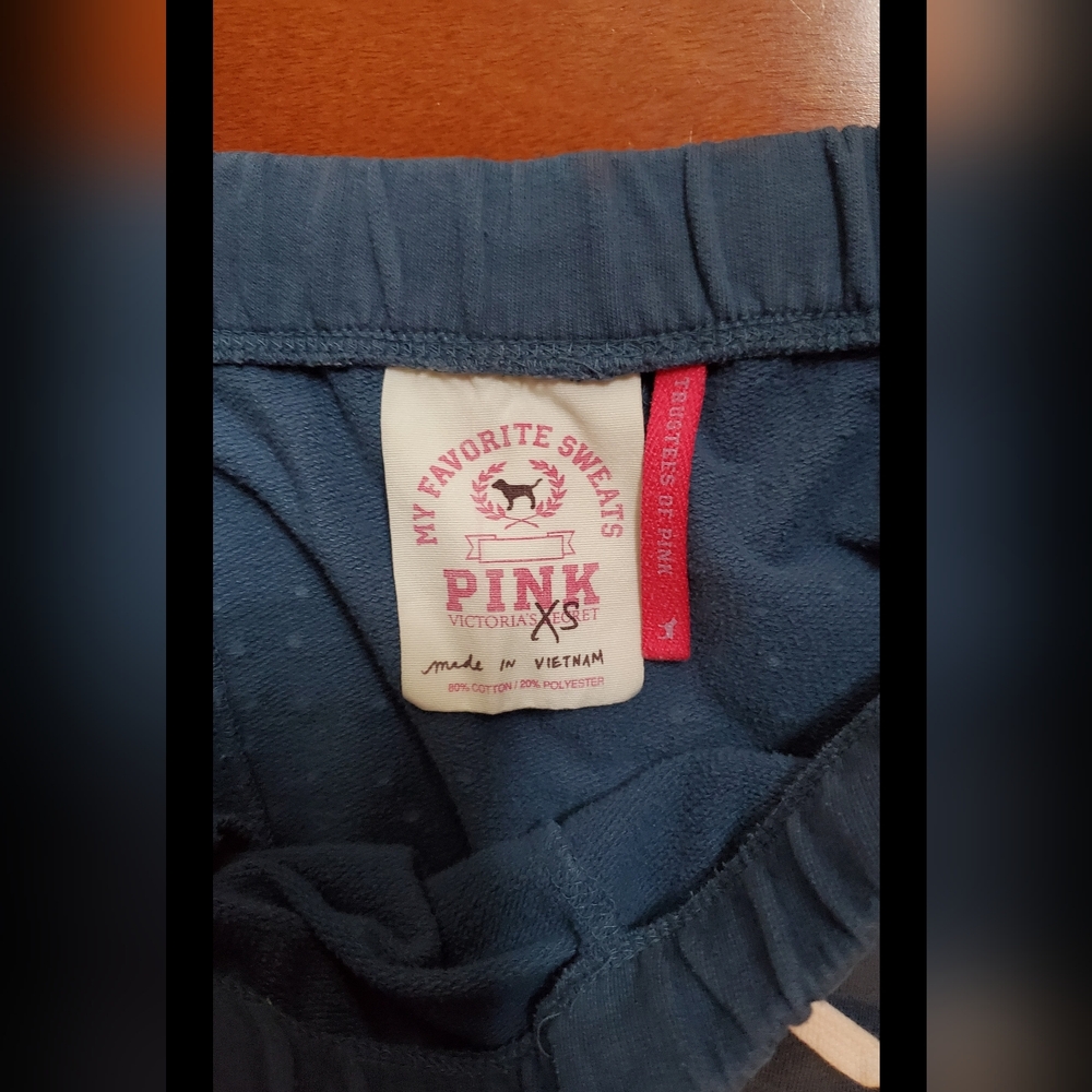 PINK Victoria's Secret Blue Sweatpants Size XS - Picture 3 of 5